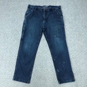 Carhartt Rugged Flex Jeans Mens 38x30 Blue Relaxed Fit Carpenter BD2808-M Casual
